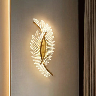 Modern Artistic Gold Leaf LED Wall Sconce Zawala Image - 2
