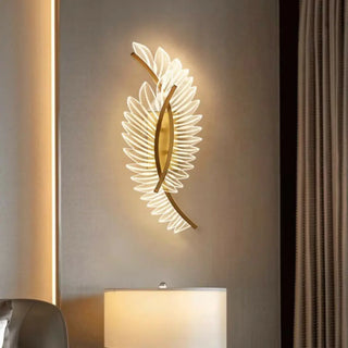 Modern Artistic Gold Leaf LED Wall Sconce Zawala Image - 4