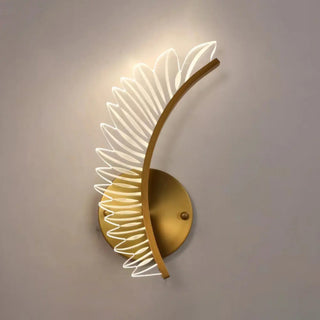 Modern Artistic Gold Leaf LED Wall Sconce Zawala Image - 6