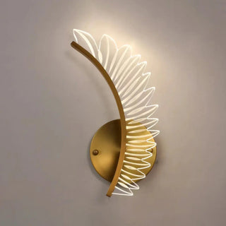 Modern Artistic Gold Leaf LED Wall Sconce Zawala Image - 7