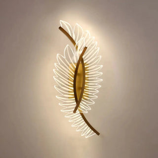 Modern Artistic Gold Leaf LED Wall Sconce Zawala Image - 8
