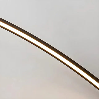 Black Modern Curved Metal Living Room Floor Lamp Zawala Image - 10