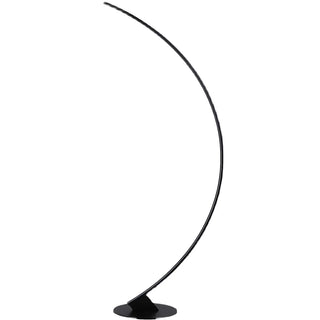 Black Modern Curved Metal Living Room Floor Lamp Zawala Image - 16