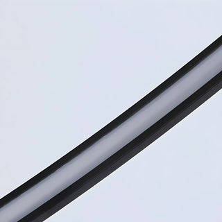 Black Modern Curved Metal Living Room Floor Lamp Zawala Image - 9