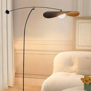 Modern Simple Black Arms Metal Arc Floor Light Lamp Zawala Image - 1