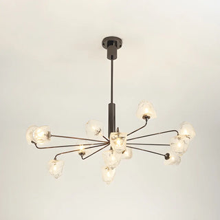 ZOWALA - Modern Black Branch Faceted Glass Chandelier Image - 6
