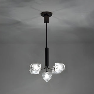ZOWALA - Modern Black Branch Faceted Glass Chandelier Image - 8