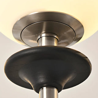 White Ball Black Curve Arm Up Living Room Chandelier Image - 10