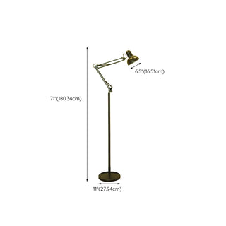 Black Dome Adjustable Task Swing Arm Floor Lamp Zawala #size