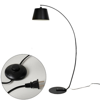 Sleek Yellow Drum Modern Arch Metal LED Floor Light Zawala Image - 9