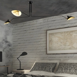 ZOWALA - Industrial Asymmetrical Black Metal Dome Chandelier Image - 11