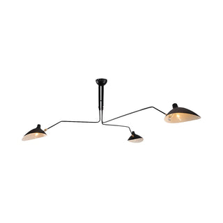 ZOWALA - Industrial Asymmetrical Black Metal Dome Chandelier Image - 13