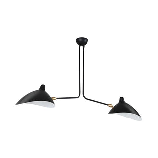 ZOWALA - Industrial Asymmetrical Black Metal Dome Chandelier Image - 7
