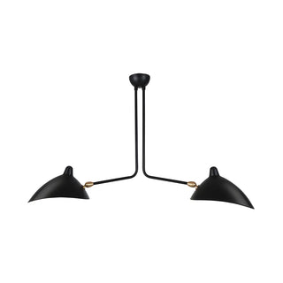 ZOWALA - Industrial Asymmetrical Black Metal Dome Chandelier Image - 8