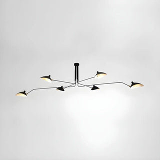 ZOWALA - Industrial Asymmetrical Black Metal Dome Chandelier Image - 9