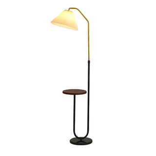 Multifunctional Bedside Cone Floor Lamp with Side Table Zawala Image - 11