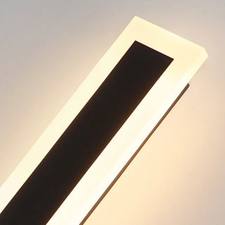 Modern Metal Long Strip Outdoor Wall Light Black Large Zawala Image - 17