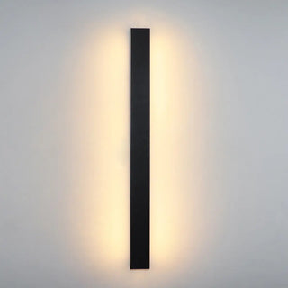 Modern Metal Long Strip Outdoor Wall Light Black Large Zawala Image - 7