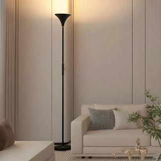 ZOWALA - Modern Black Metal Torchiere Lamp Image - 1