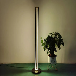 Metal Modern Black Rectangular RGB LED Floor Lamp Zawala Image - 2