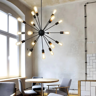 ZOWALA - Modern Black Sputnik Suspension Bulb Chandelier Image - 1