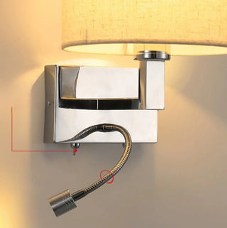 Adjustable Reading Light Chrome Geometric Wall Lamp Zawala Image - 12