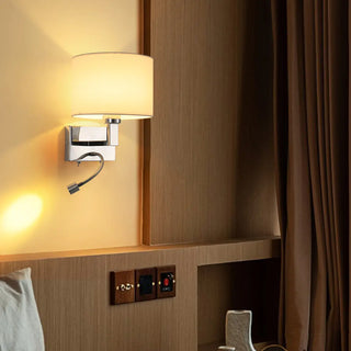 Adjustable Reading Light Chrome Geometric Wall Lamp Zawala Image - 9