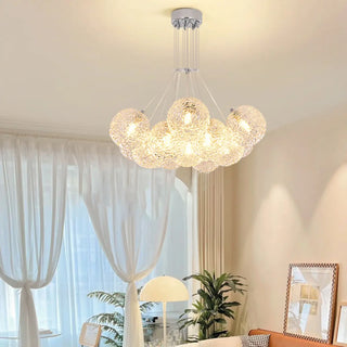 ZOWALA - Modern Cluster Bubble Clear Glass Pendant Light Chandelier Image - 1