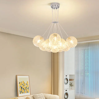 ZOWALA - Modern Cluster Bubble Clear Glass Pendant Light Chandelier Image - 2