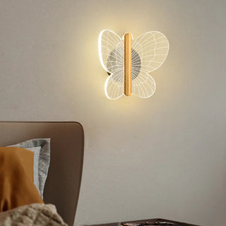 Kids' Room Beautiful Gold Butterfly Wall Sconce Zawala Image - 1
