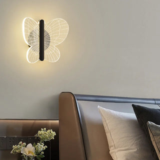 Kids' Room Beautiful Gold Butterfly Wall Sconce Zawala Image - 4