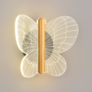 Kids' Room Beautiful Gold Butterfly Wall Sconce Zawala Image - 6