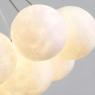 Cluster Moon Acrylic Gold Living Room Bubble Chandelier Image - 11