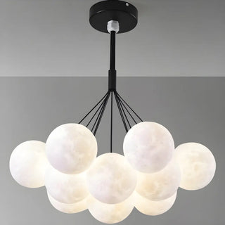 Cluster Moon Acrylic Gold Living Room Bubble Chandelier Image - 12