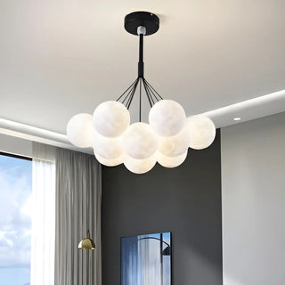Cluster Moon Acrylic Gold Living Room Bubble Chandelier Image - 3