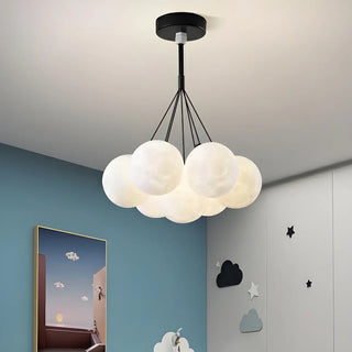 Cluster Moon Acrylic Gold Living Room Bubble Chandelier Image - 4