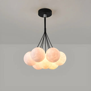 Cluster Moon Acrylic Gold Living Room Bubble Chandelier Image - 6