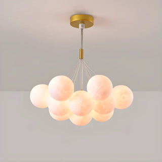 Cluster Moon Acrylic Gold Living Room Bubble Chandelier Image - 7