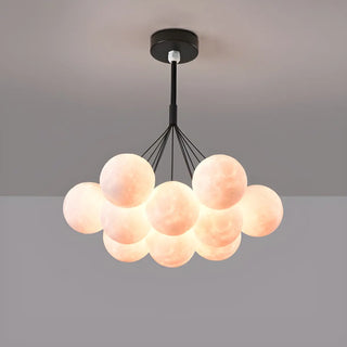 Cluster Moon Acrylic Gold Living Room Bubble Chandelier Image - 8