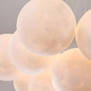 Cluster Moon Acrylic Gold Living Room Bubble Chandelier Image - 9