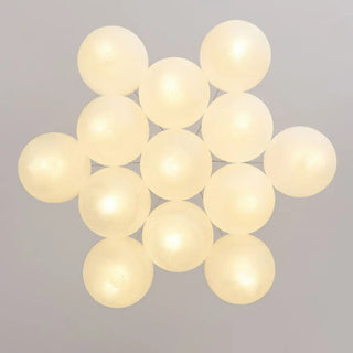 Bedroom White Glass Adjustable Height Bubble Chandelier Image - 6