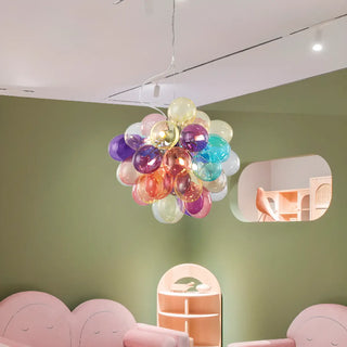 ZOWALA - Modern Colorful Glass Orb Chandelier Image - 1