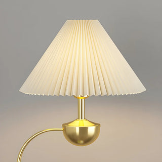 Modern Cone and Gold Floor Lamp with Storage Shelf Zawala Image - 10