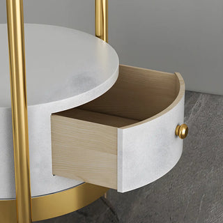 Modern Cone and Gold Floor Lamp with Storage Shelf Zawala Image - 12