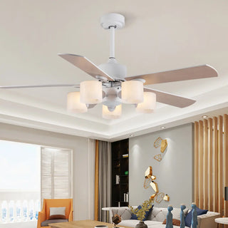 ZOWALA - Modern Reverse Metal Ceilinlg Fan Light Image - 2