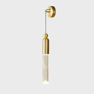 Simple Cylinder Gold Metal Hanging Wall Sconce Light Zawala Image - 13