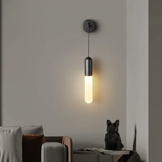 Simple Cylinder Gold Metal Hanging Wall Sconce Light Zawala Image - 4