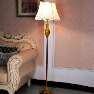 ZOWALA - Modern Fabric Metal LED Floor Lamp Image - 2