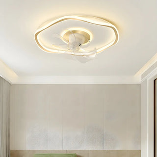 ZOWALA - Modern Acrylic Integrated LED Ceiling Fan Light Image - 14