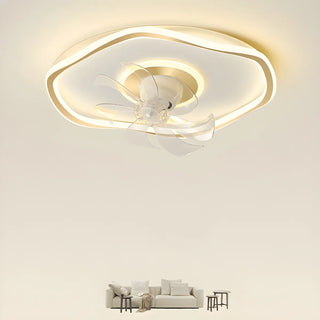 ZOWALA - Modern Acrylic Integrated LED Ceiling Fan Light Image - 6